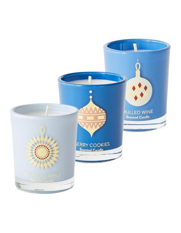 Vue 3 Pack Christmas Candles 35g in Blue