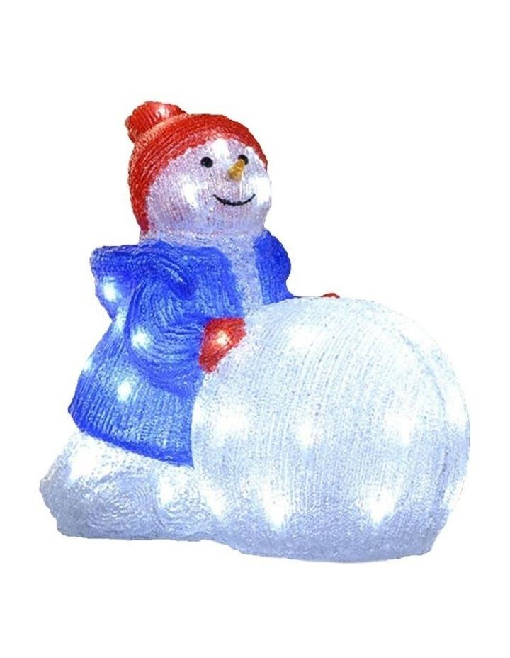 Lexi Lighting Acrylic Snowman With Large Snowball H34cm Assorted