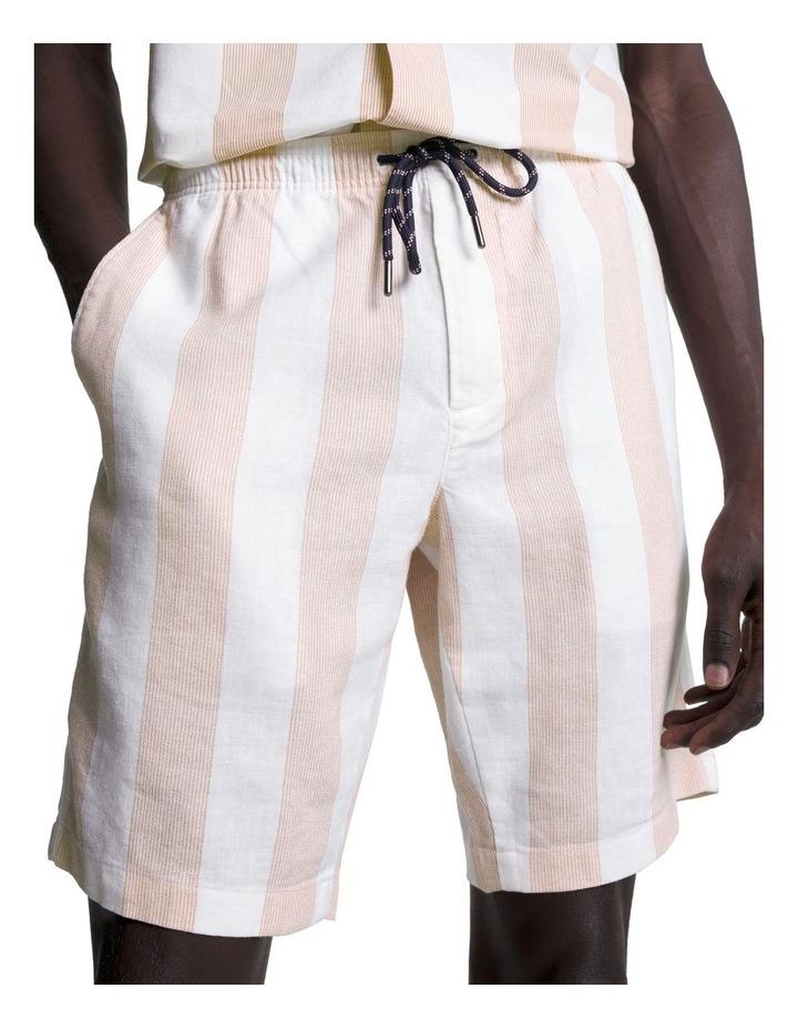 Tommy Hilfiger Harlem Crafted Stripe Shorts in Peach Dusk Peach 36