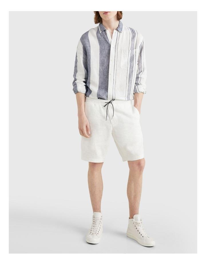 Tommy Hilfiger Harlem Tech Linen Pull On Short in Weathered White 34