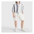 Tommy Hilfiger Harlem Tech Linen Pull On Short in Weathered White 36