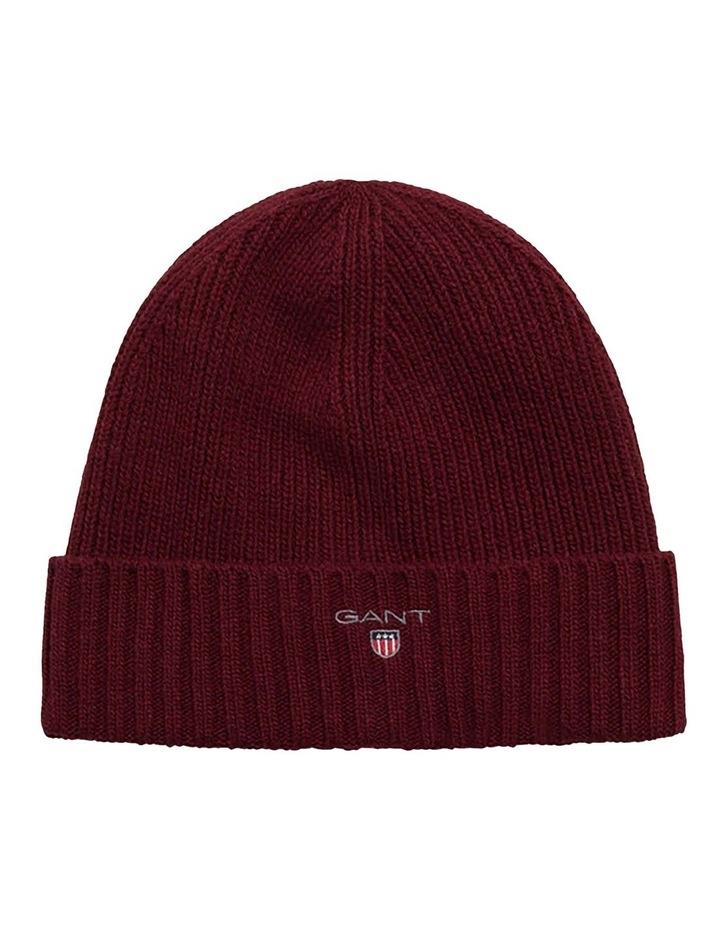 Gant Wool Linded Beanie in Cabernet Red One Size