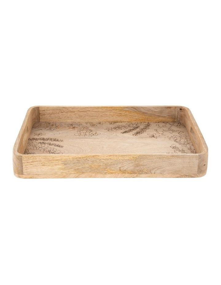 Maxwell & Williams Wildflowers Rectangular Serving Tray 50x35x6cm in Wood Brown