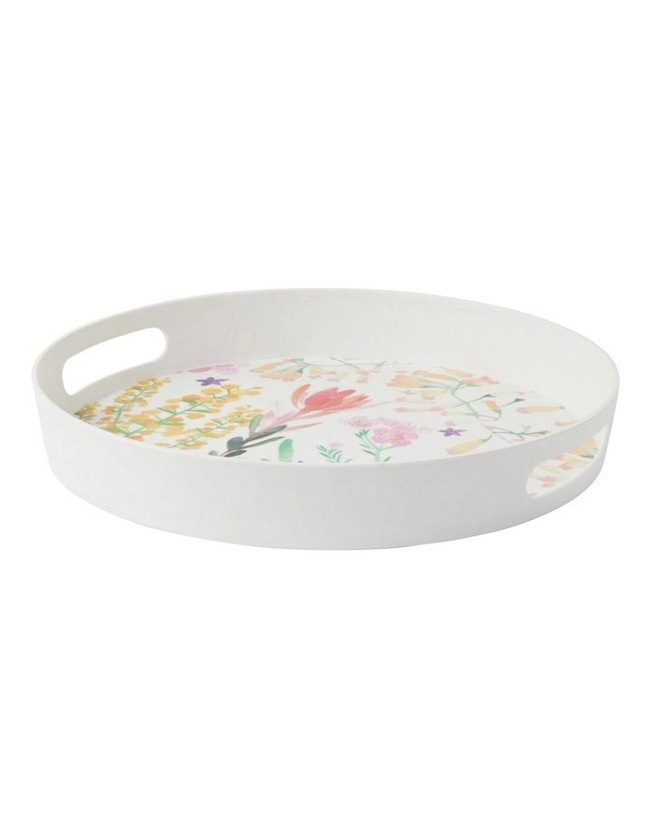 Maxwell & Williams Wildflowers Bamboo Round Serving Tray 35x5cm in Multi Assorted