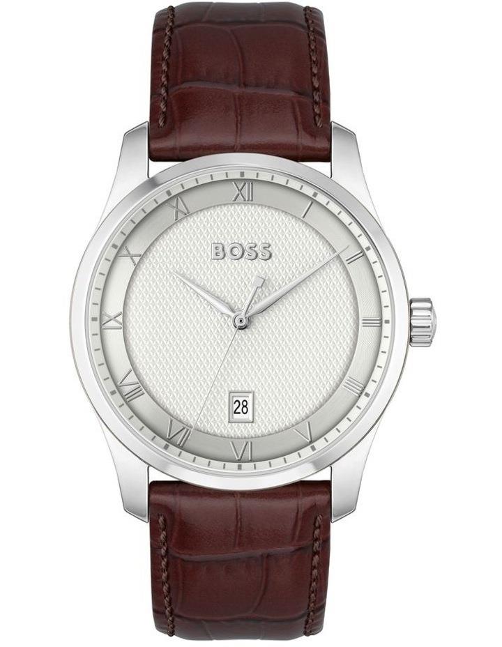 Hugo Boss Principle Calfskin Watch in Brown