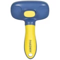 Pakeway T10 Self-Cleaning Pet Slicker Demitting Brush Max XL in Blue/Yellow Assorted