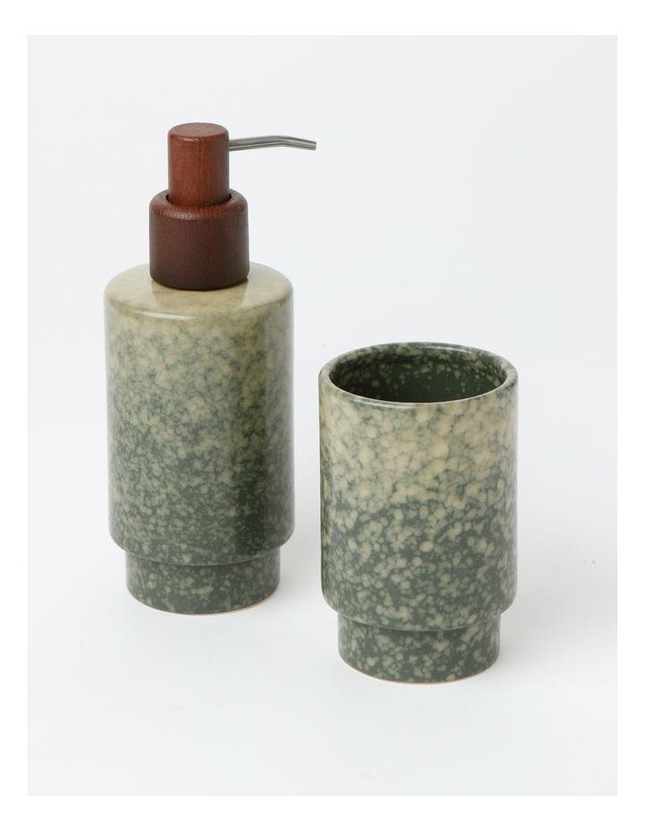 Australian House & Garden Reactive Glaze Bathroom Accessories in Green Tumbler