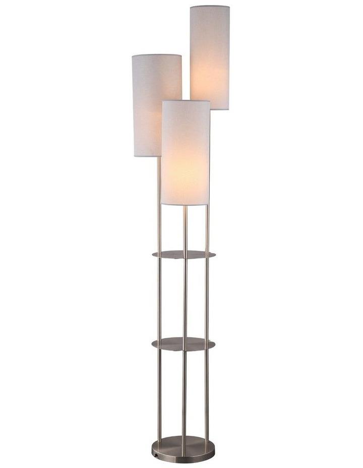 Lexi Lighting Trio Cluster Floor Lamp in Satin Nickel Grey
