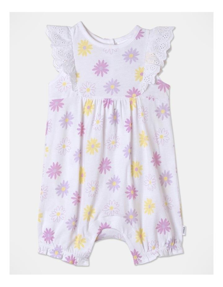 Sprout Dragonfly Floral Bubble Romper in White Assorted 0000