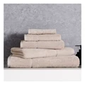 Vue Combed Cotton Ribbed Towel Range in Stone Bath Towel