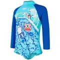 Speedo Digital Long Sleeve Frill Swimsuit in Blue 6