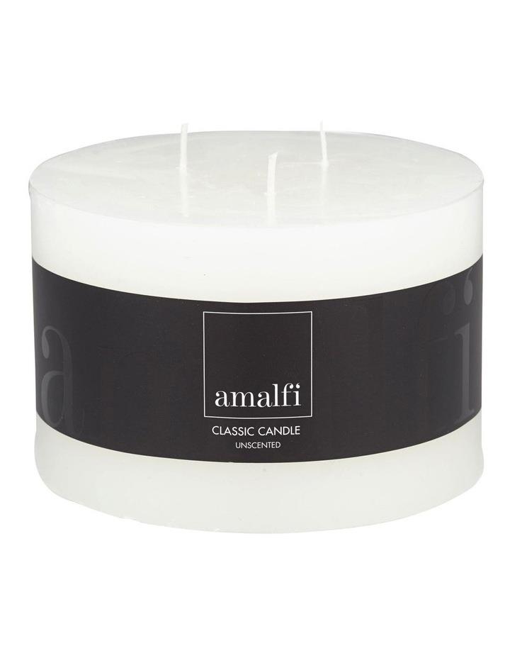 Amalfi Classic Unscented 3 Wick Round Candle 15x10 cm in White