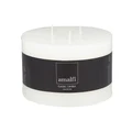 Amalfi Classic Unscented 3 Wick Round Candle 15x10 cm in White