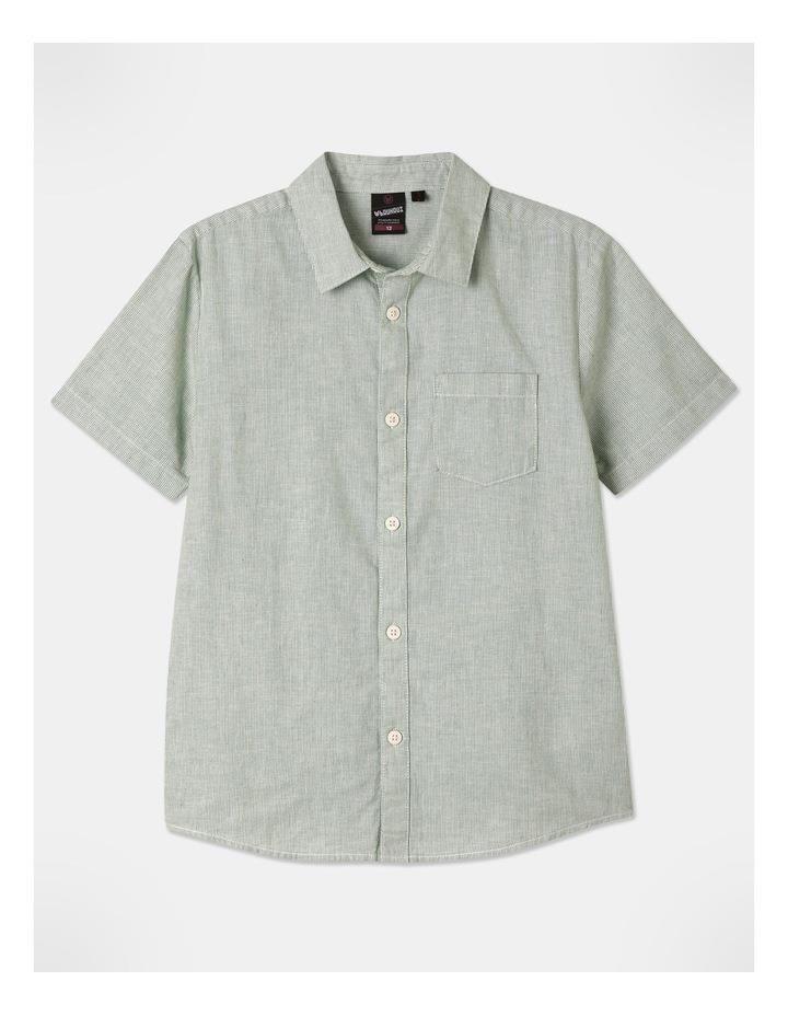 Bauhaus Linen Blend Shirt in Teal 8