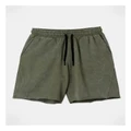 Bauhaus French Terry Pull On Shorts in Khaki 10