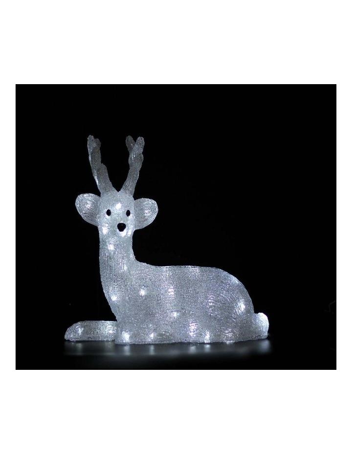 Lexi Lighting Acrylic Sitting Reindeer H46cm Assorted