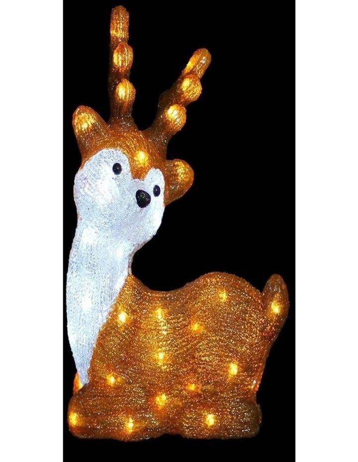 Lexi Lighting Acrylic Sitting Cute Reindeer H40cm Assorted