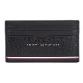 Tommy Hilfiger Leather Credit Card Holder in Black One Size