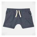 Sprout French Terry Bear Novelty Shorts in Dusty Blue 0