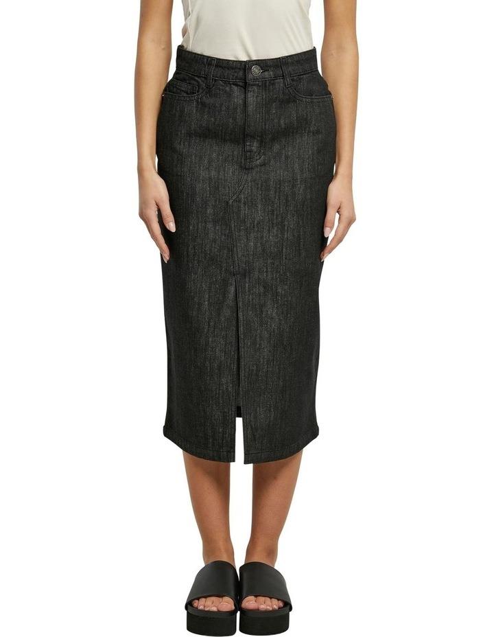 Urban Classics Midi Denim Skirt in Black 26