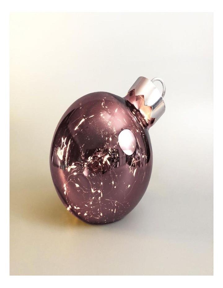 Lexi Lighting Illuminated Christmas Glass Bauble in Purple