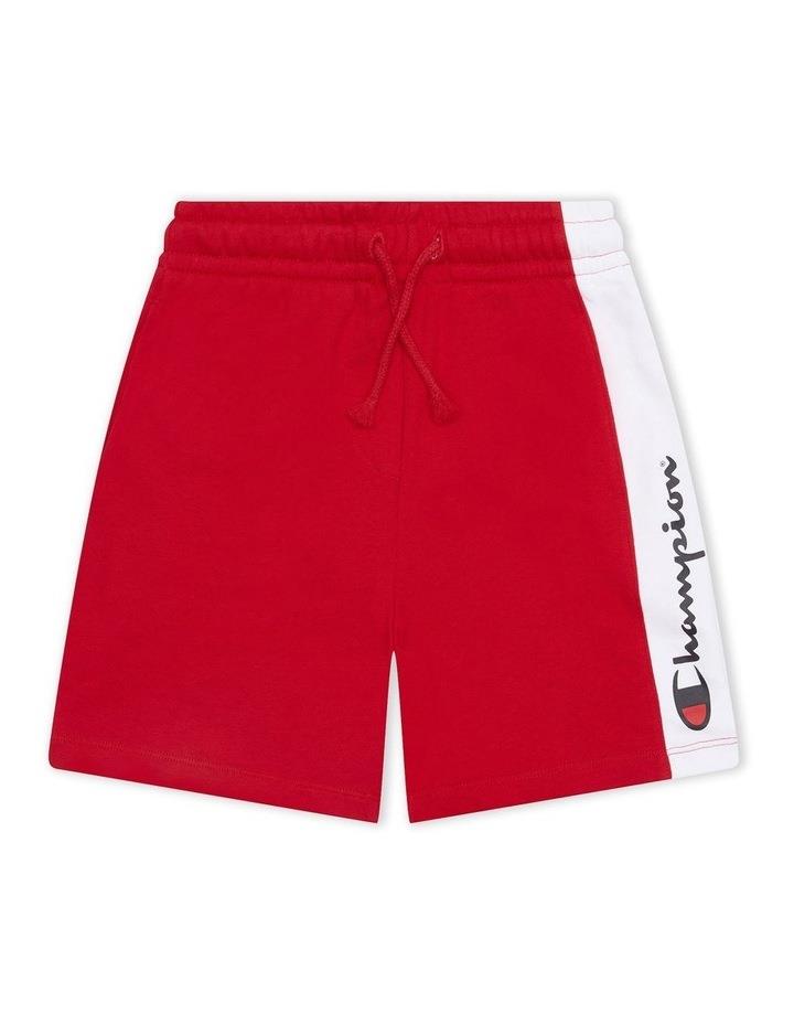 Champion French Terry Panel Shorts in Red 8