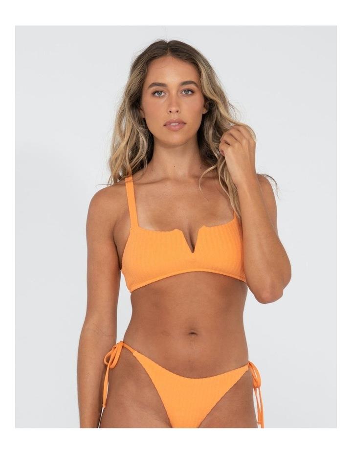 Rusty Lucky V-Neck Bralette Bikini Top in Orange 8