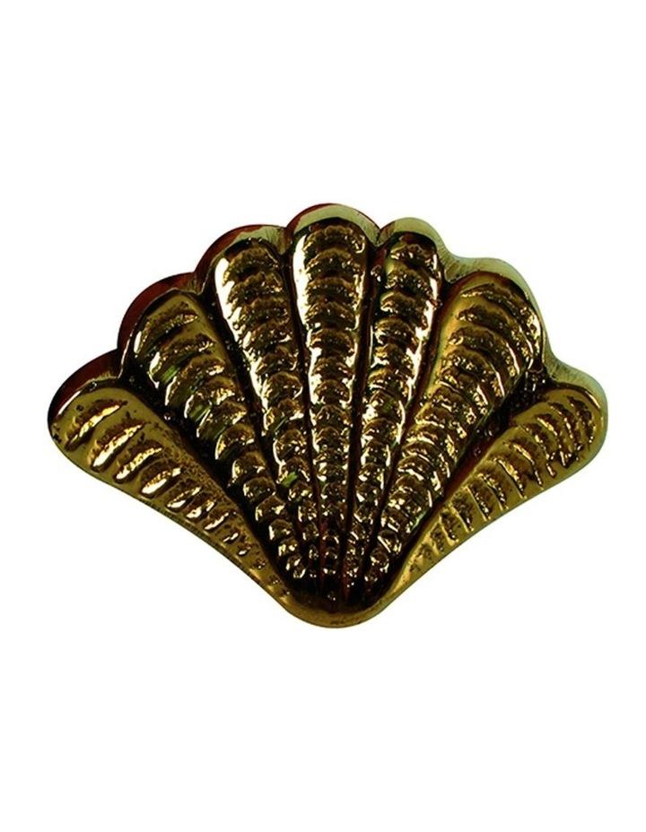 MAINE & CRAWFORD Belize Antique Brass Shell Knob 5x3cm in Gold