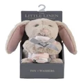 The Little Linen Company Plush Toy & Washers Harvest Bunny Lt Pink One Size