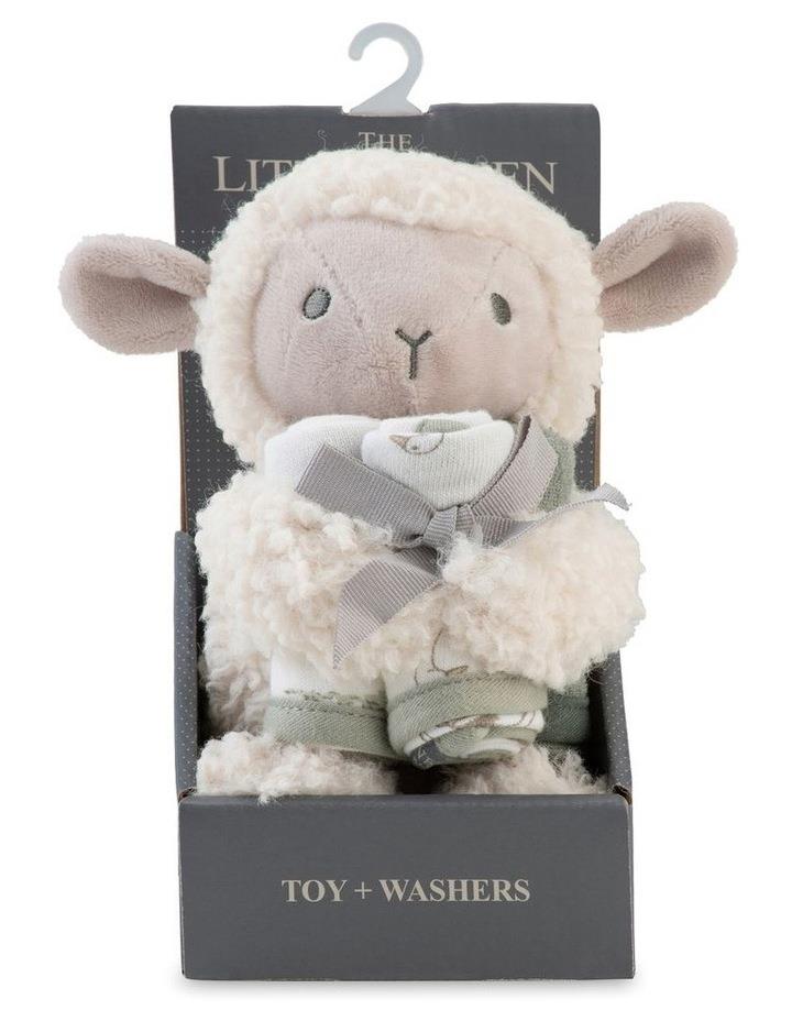 The Little Linen Company Plush Toy & Washers Farmyard Lamb Assorted One Size