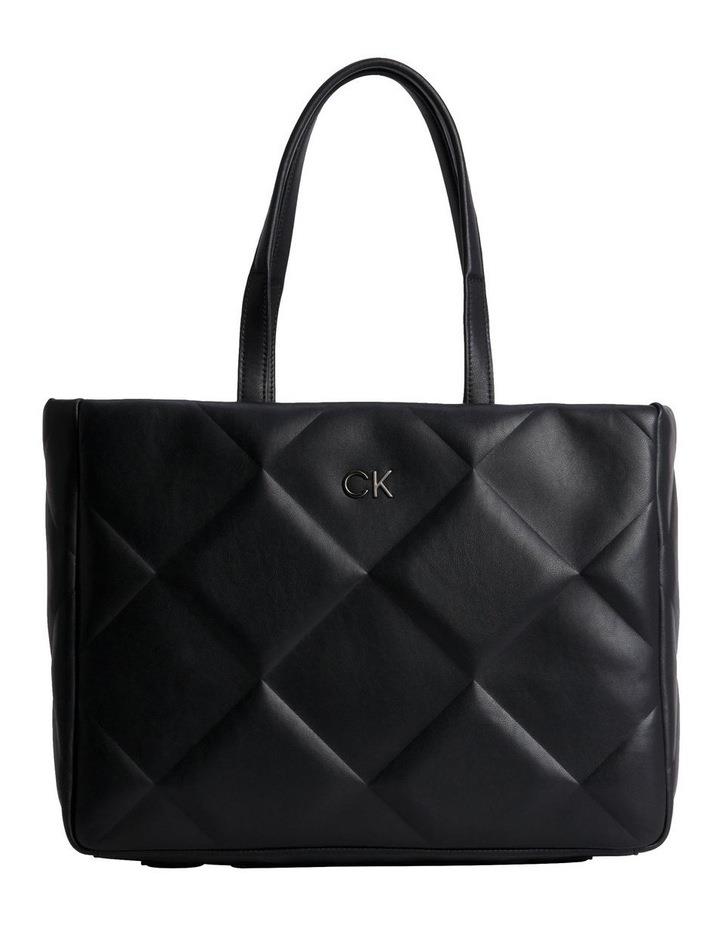 Calvin Klein Large Quilted Tote Bag in Black