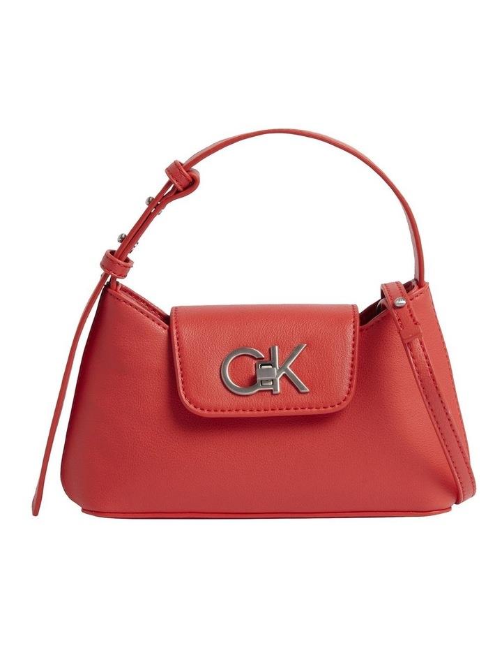 Calvin Klein Re Lock Crossbody Bag with Flap in Red