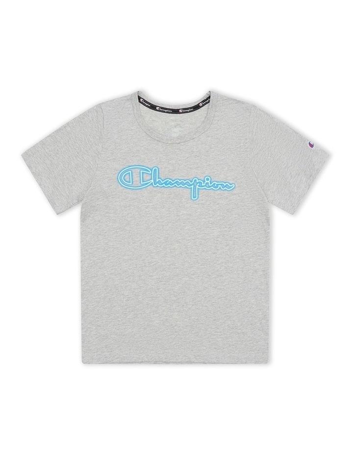 Champion Graphic Short Sleeve Tee in Print Grey Marle 10
