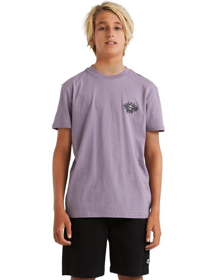 Billabong Tribe Core T-shirt in Purple Ash Grey 12