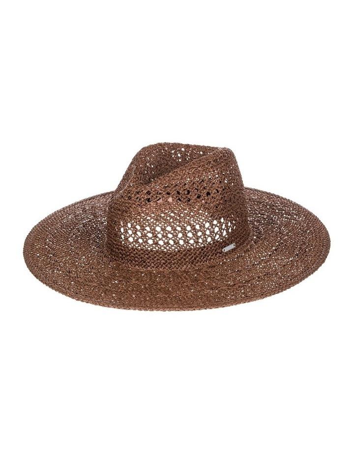 Roxy Sun On The Beach Straw Sun Hat in Root Beer Brown S/M