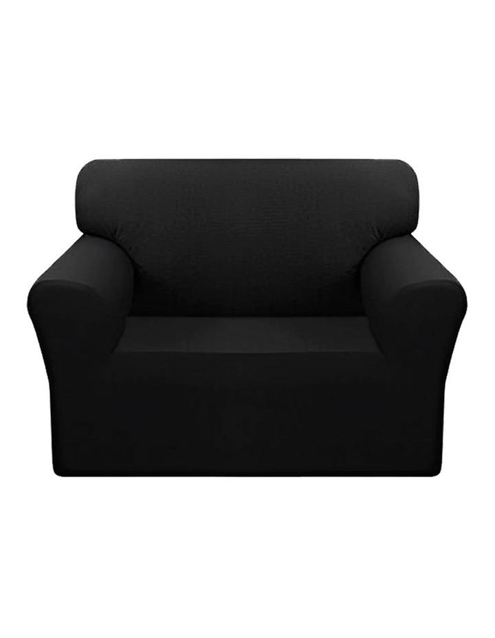SOGA High Stretch Sofa Cover Couch Lounge Protector Slipcover 1-Seater in Black