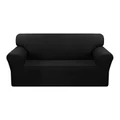 SOGA High Stretch Sofa Cover Couch Lounge Protector Slipcover 2-Seater in Black