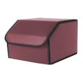 SOGA Leather Car Boot Storage Box Small in Red