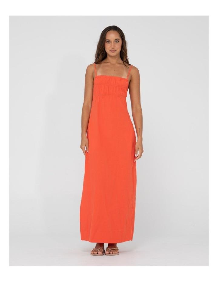 Rusty Sicily Shirred Maxi Dress in Red 8
