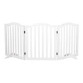 PaWz Wooden Fence Pet Stair Barrier Security Door 3 Panels in White