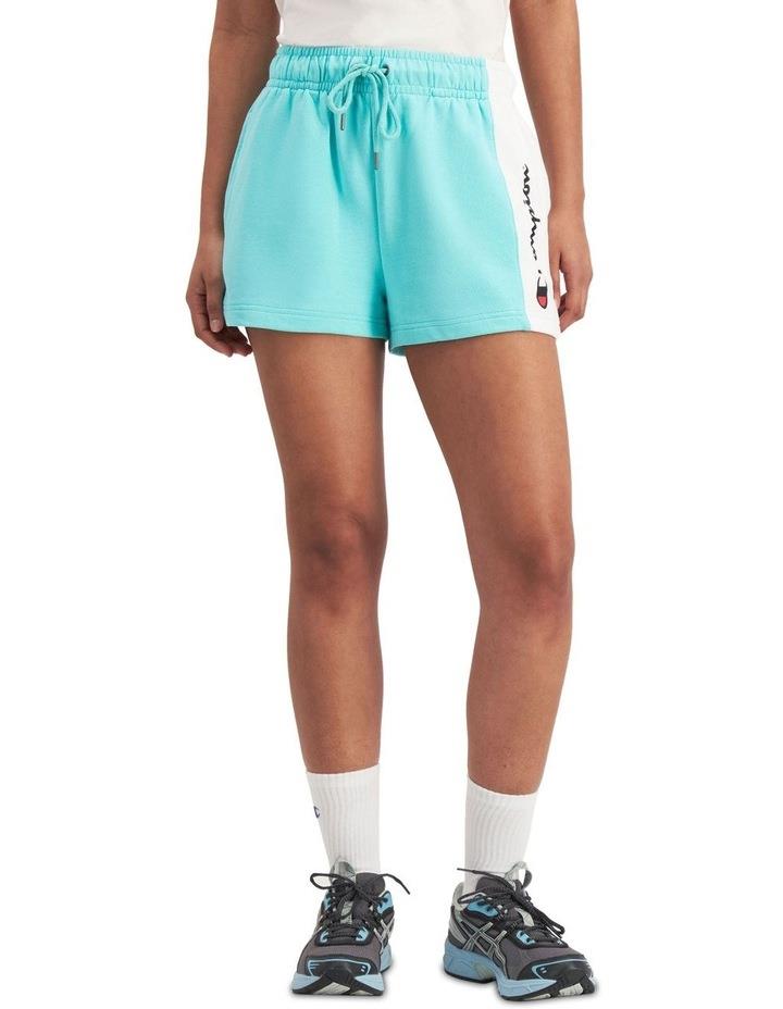 Champion French Terry Panel Short in Blue Turquoise XS