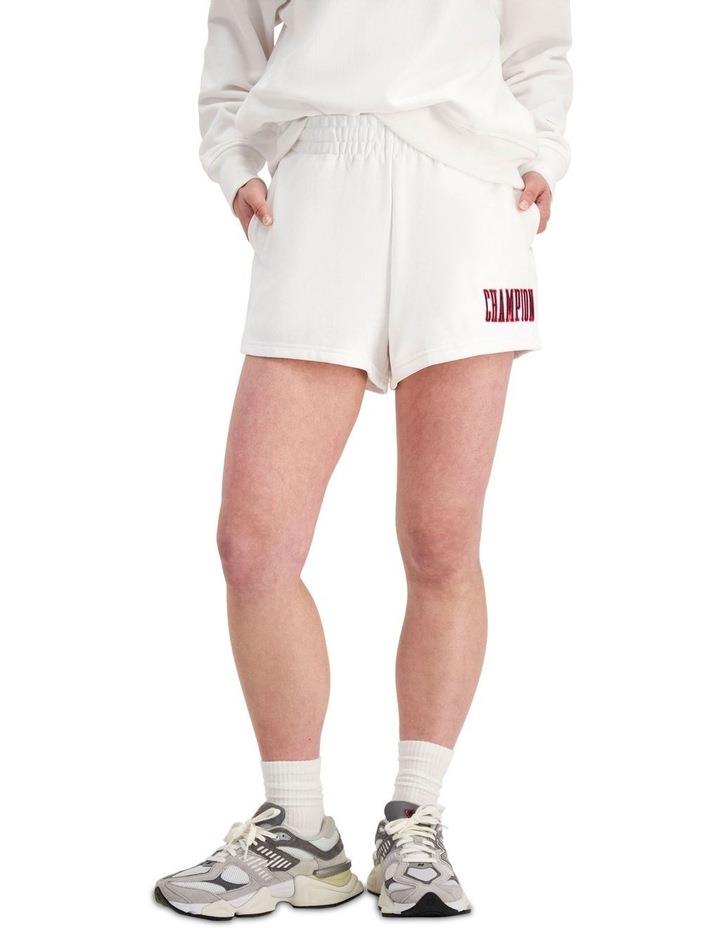 Champion Reverse Weave Terry 90s Logo Shorts in White S