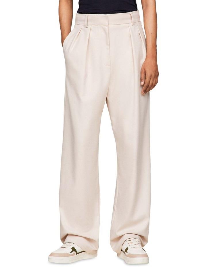 Tommy Hilfiger Pigment Dyed Relaxed Straight Leg Trousers in Cream 38
