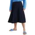 Tommy Hilfiger Pleated Midi Skirt in Blue Navy 32