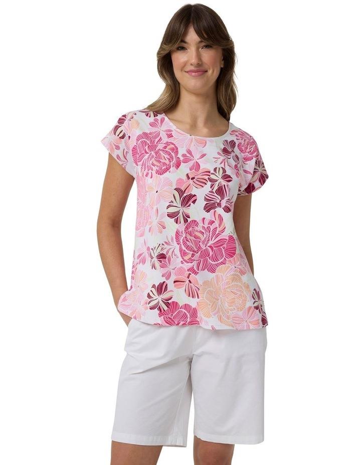 Yarra Trail Tee in Blossom Print Assorted XS