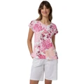 Yarra Trail Tee in Blossom Print Assorted S