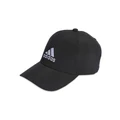 Adidas Embroidered Logo Lightweight Baseball Cap in Black/White Black One Size