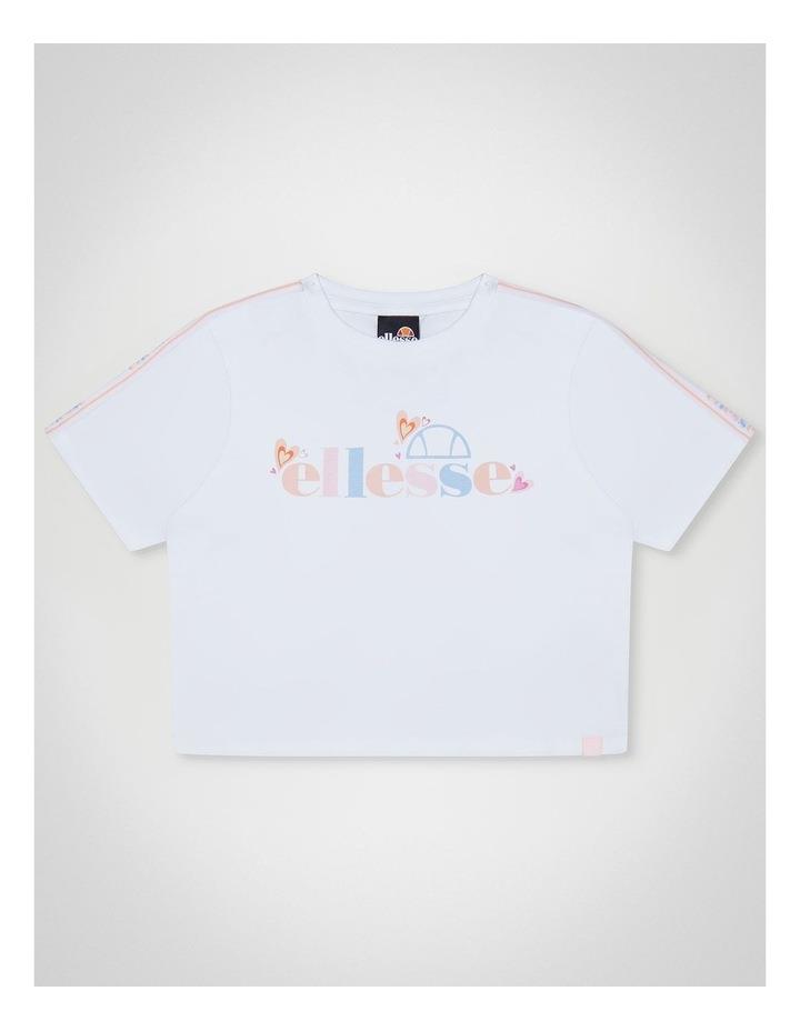 Ellesse Nocetto Cropped Tee in White 8-9