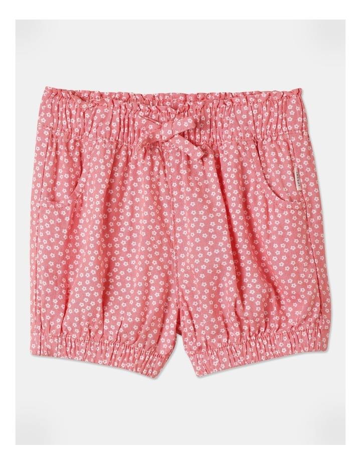 Sprout Ditsy Bow Shorts in Peach 1