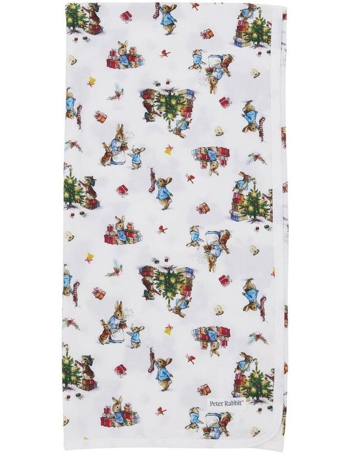 Peter Rabbit Christmas Swaddle in White Assorted One Size